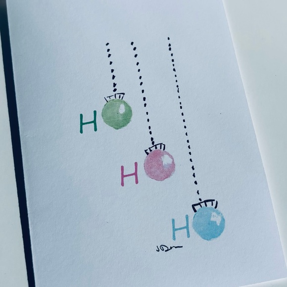 Set of 12 Watercolor Christmas Ornaments Holiday Cards - Picture 9 of 9